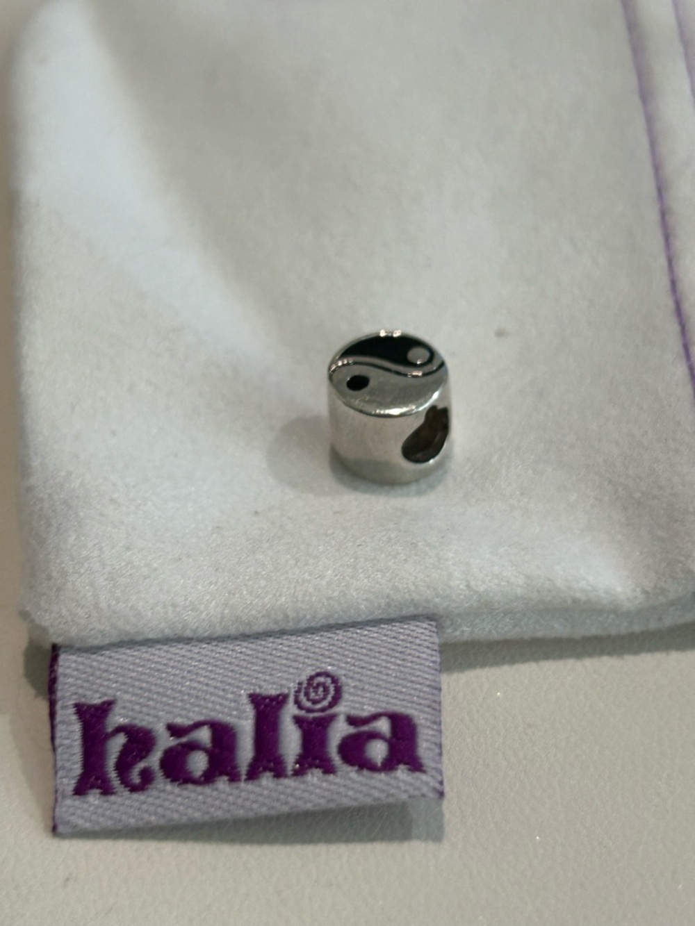 Pandora-style Sterling Silver Yin Yang Charm Bead